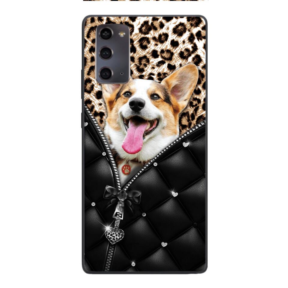 PERSONALIZED DOG LOVER LEOPARD PHONECASE QTTN0504