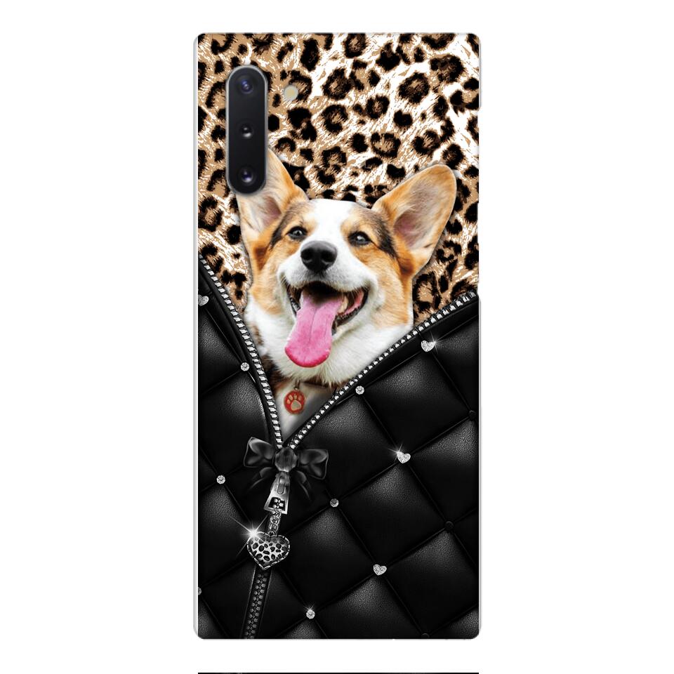 PERSONALIZED DOG LOVER LEOPARD PHONECASE QTTN0504
