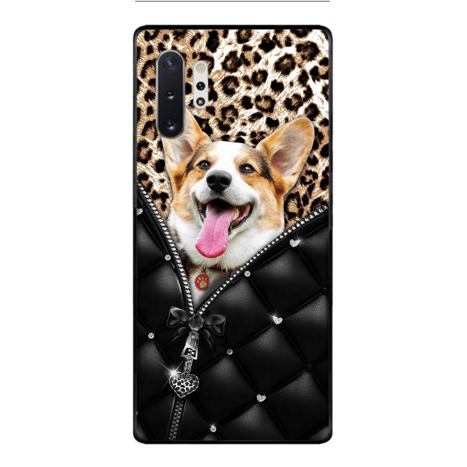 PERSONALIZED DOG LOVER LEOPARD PHONECASE QTTN0504