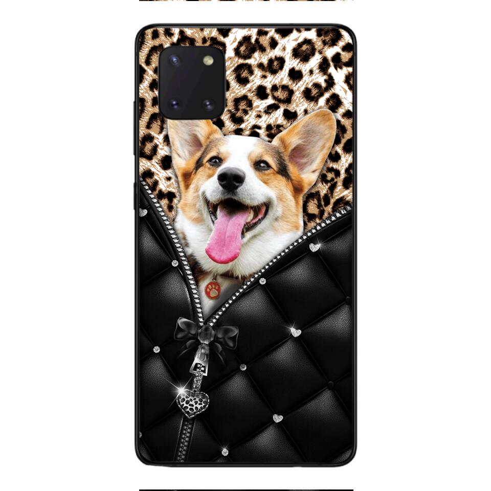 PERSONALIZED DOG LOVER LEOPARD PHONECASE QTTN0504