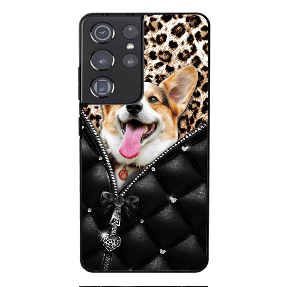 PERSONALIZED DOG LOVER LEOPARD PHONECASE QTTN0504