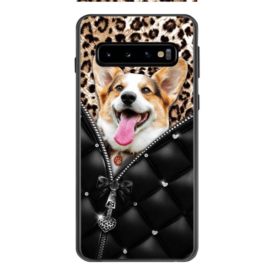 PERSONALIZED DOG LOVER LEOPARD PHONECASE QTTN0504