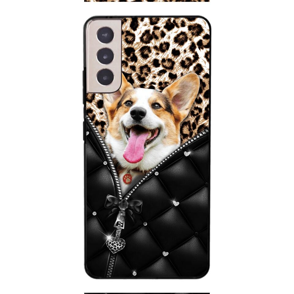 PERSONALIZED DOG LOVER LEOPARD PHONECASE QTTN0504