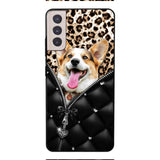 PERSONALIZED DOG LOVER LEOPARD PHONECASE QTTN0504
