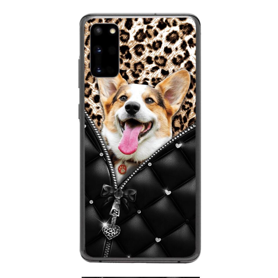 PERSONALIZED DOG LOVER LEOPARD PHONECASE QTTN0504