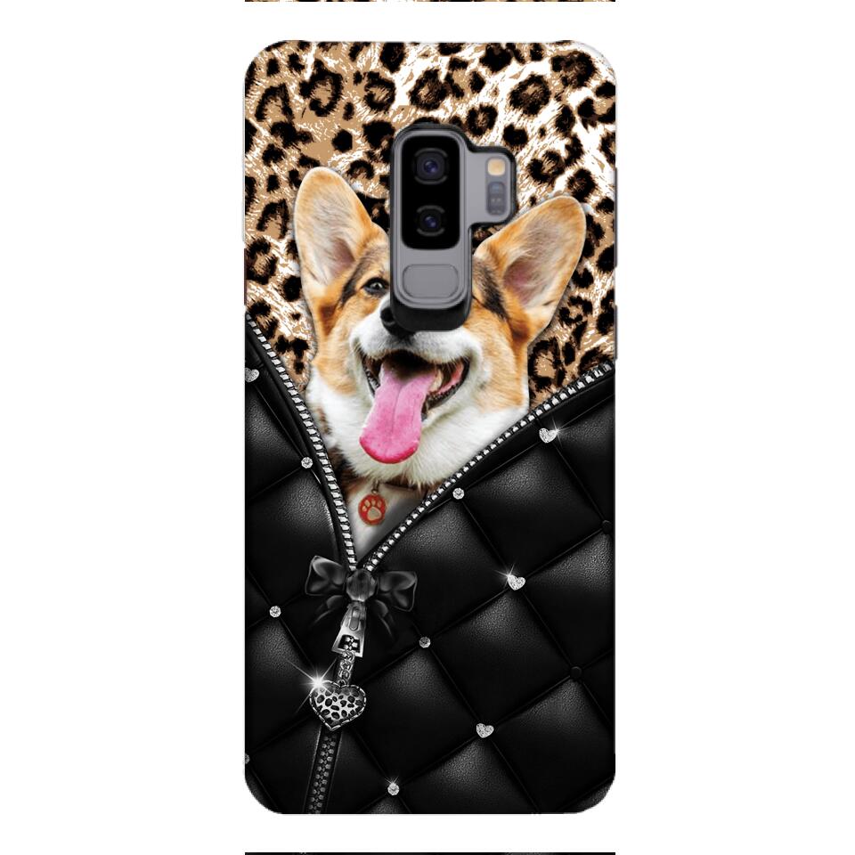 PERSONALIZED DOG LOVER LEOPARD PHONECASE QTTN0504