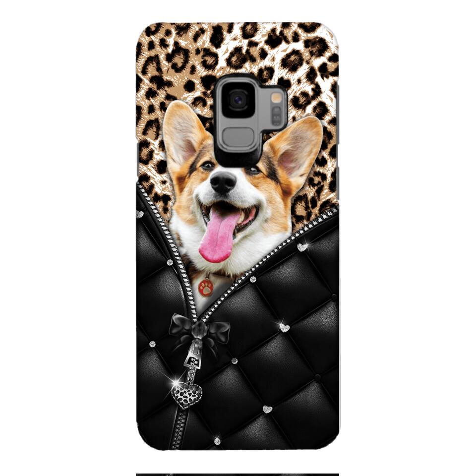 PERSONALIZED DOG LOVER LEOPARD PHONECASE QTTN0504