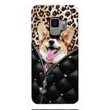PERSONALIZED DOG LOVER LEOPARD PHONECASE QTTN0504