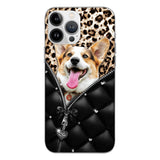 PERSONALIZED DOG LOVER LEOPARD PHONECASE QTTN0504