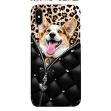 PERSONALIZED DOG LOVER LEOPARD PHONECASE QTTN0504
