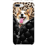 PERSONALIZED DOG LOVER LEOPARD PHONECASE QTTN0504