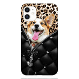 PERSONALIZED DOG LOVER LEOPARD PHONECASE QTTN0504