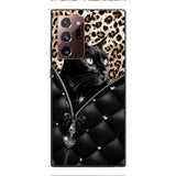 PERSONALIZED CAT LOVER LEOPARD PHONECASE QTTN0504