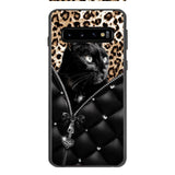 PERSONALIZED CAT LOVER LEOPARD PHONECASE QTTN0504