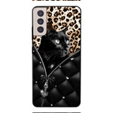 PERSONALIZED CAT LOVER LEOPARD PHONECASE QTTN0504