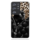 PERSONALIZED CAT LOVER LEOPARD PHONECASE QTTN0504