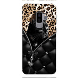 PERSONALIZED CAT LOVER LEOPARD PHONECASE QTTN0504