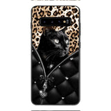 PERSONALIZED CAT LOVER LEOPARD PHONECASE QTTN0504