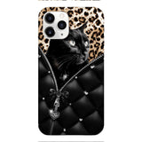 PERSONALIZED CAT LOVER LEOPARD PHONECASE QTTN0504