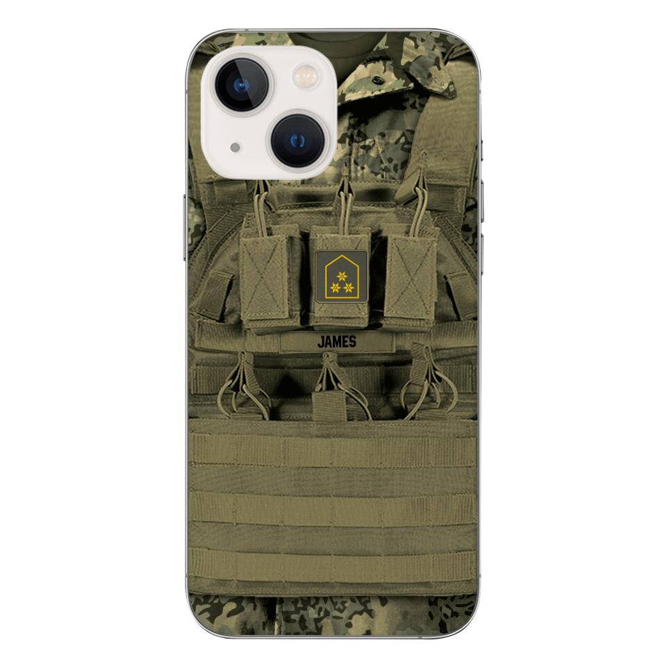 Personalized Austrian Soldier Phone Case Printed 22APR-DT05