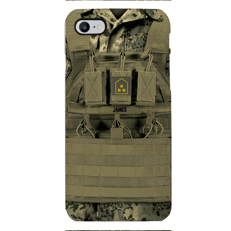 Personalized Austrian Soldier Phone Case Printed 22APR-DT05