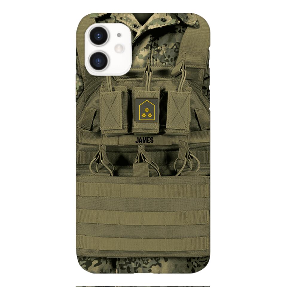 Personalized Austrian Soldier Phone Case Printed 22APR-DT05