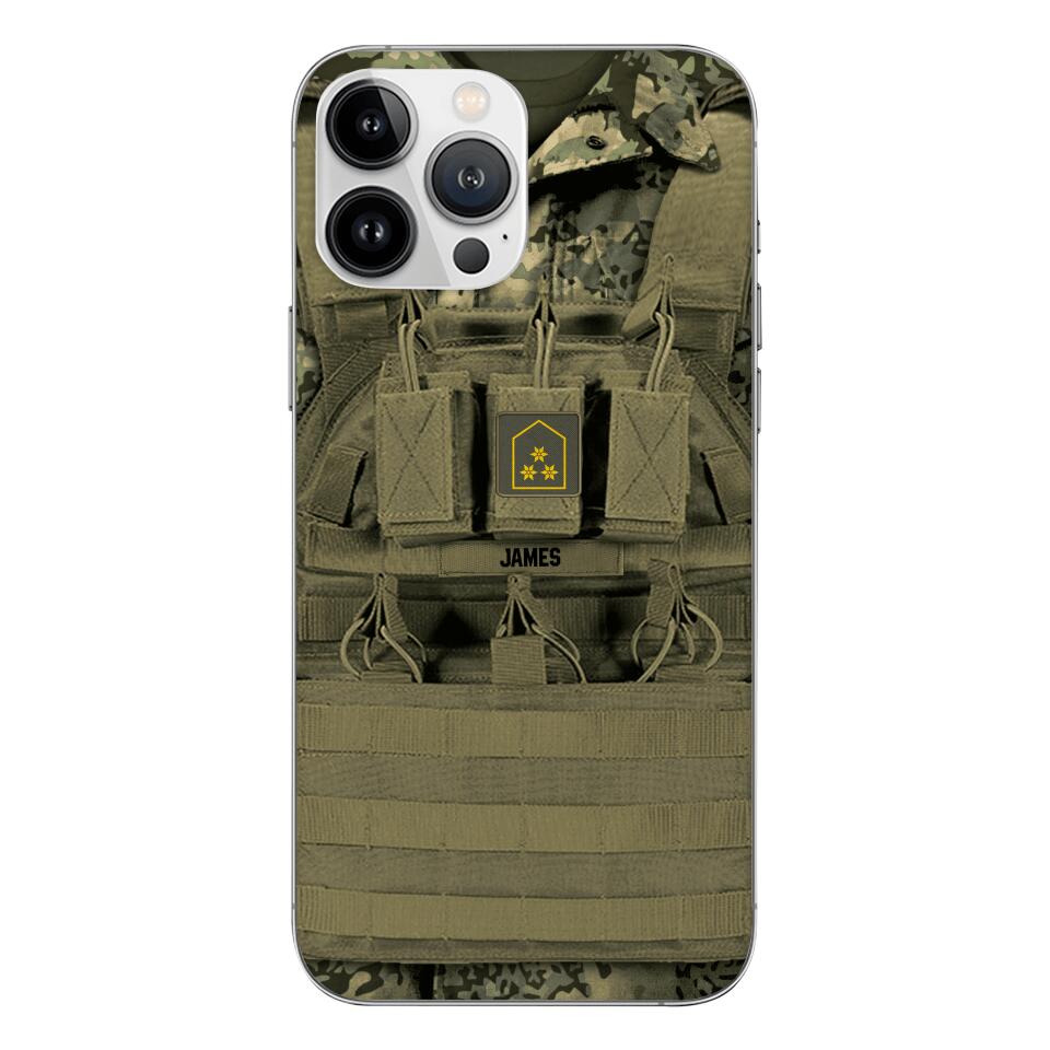 Personalized Austrian Soldier Phone Case Printed 22APR-DT05