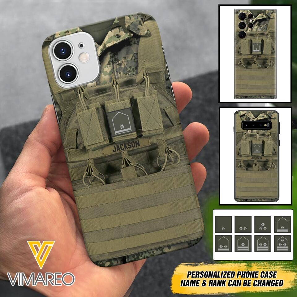 Personalized Austrian Soldier Phone Case Printed 22APR-DT05