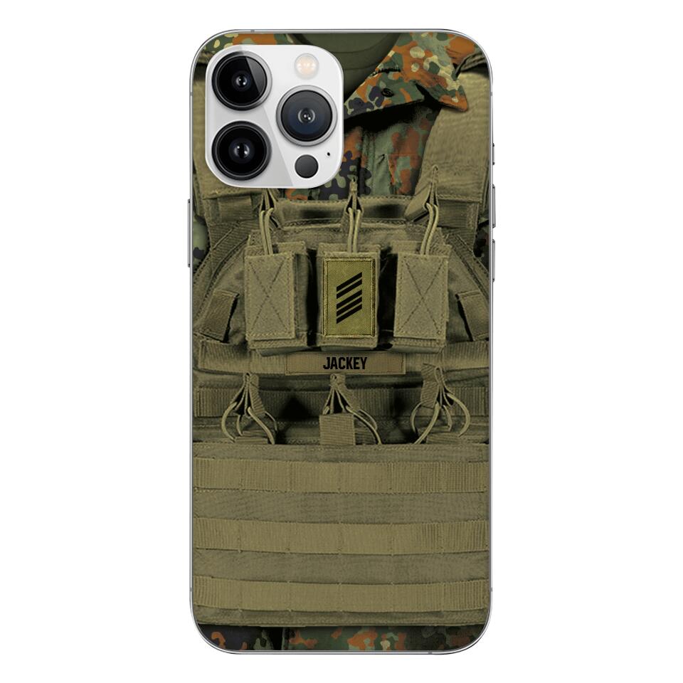 Personalized German Soldier Phone Case Printed 22APR-DT05