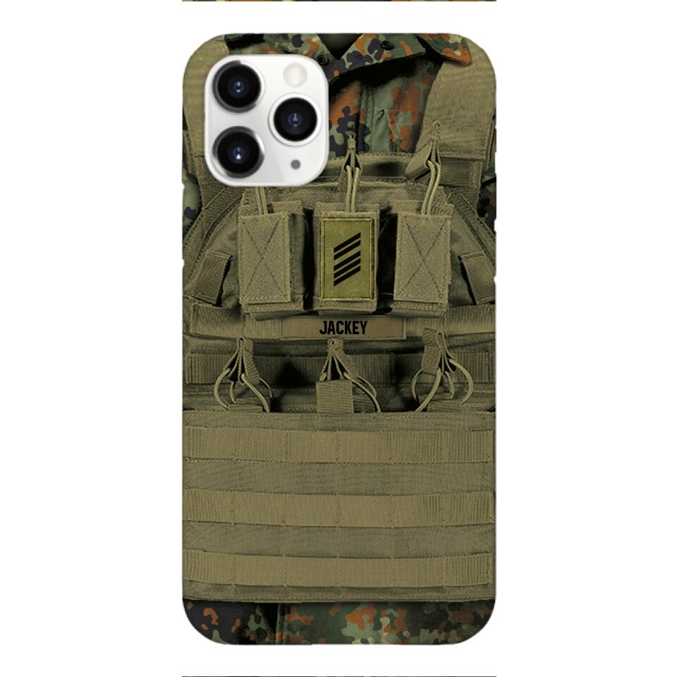 Personalized German Soldier Phone Case Printed 22APR-DT05