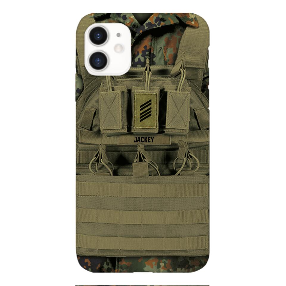 Personalized German Soldier Phone Case Printed 22APR-DT05