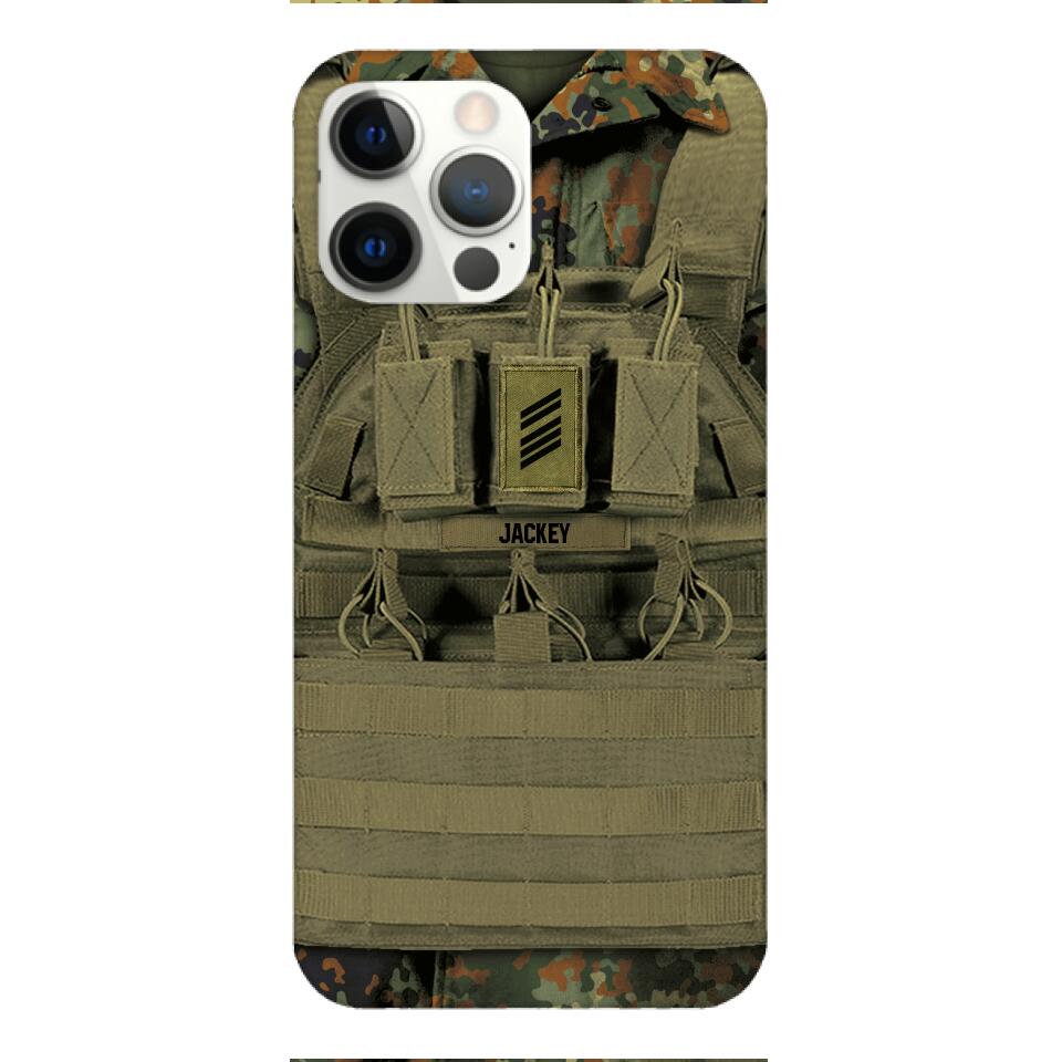 Personalized German Soldier Phone Case Printed 22APR-DT05