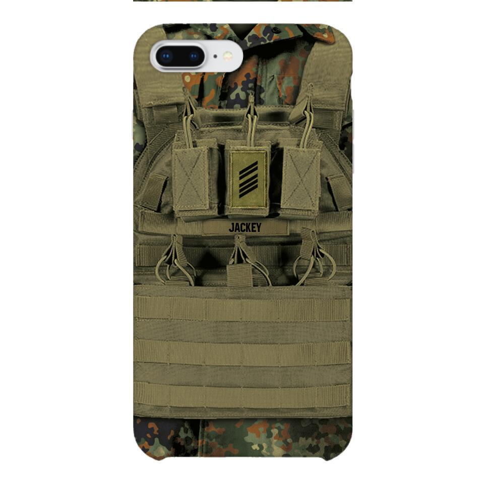 Personalized German Soldier Phone Case Printed 22APR-DT05