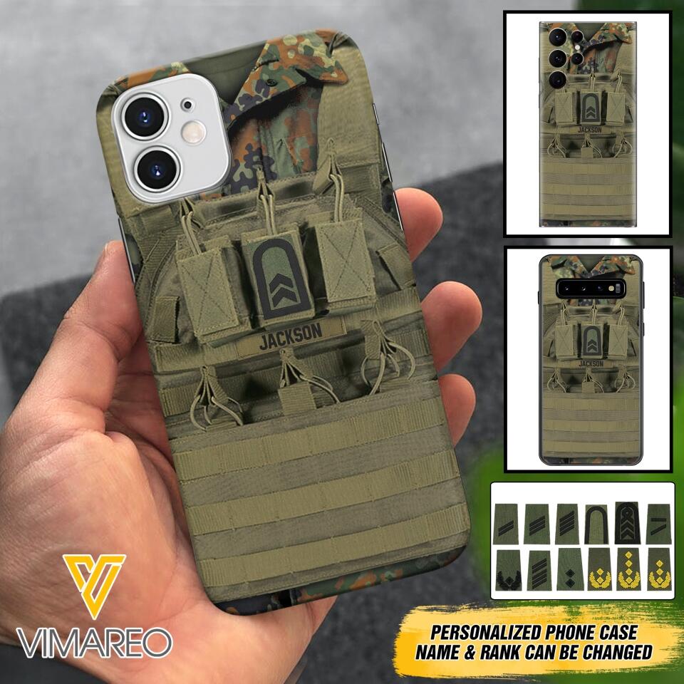 Personalized German Soldier Phone Case Printed 22APR-DT05