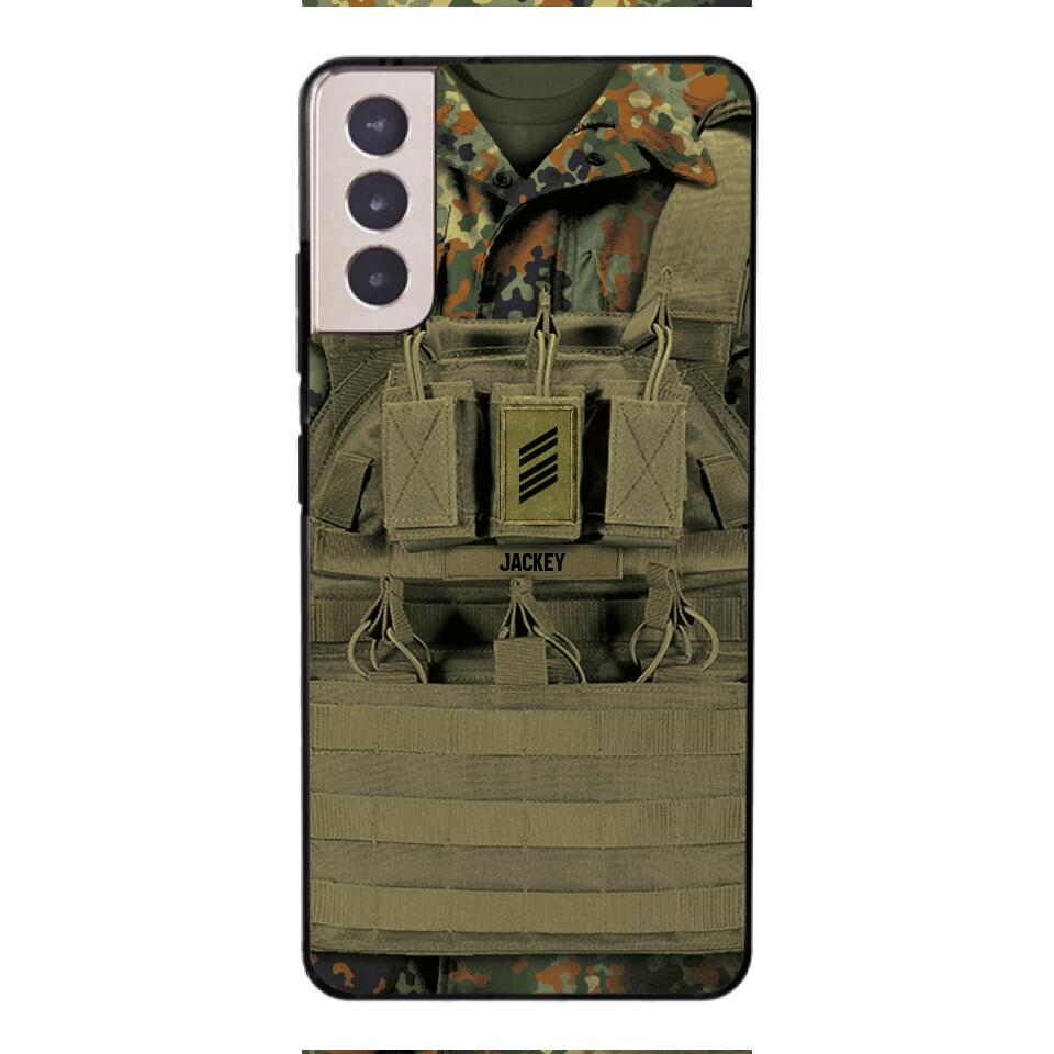 Personalized German Soldier Phone Case Printed 22APR-DT05