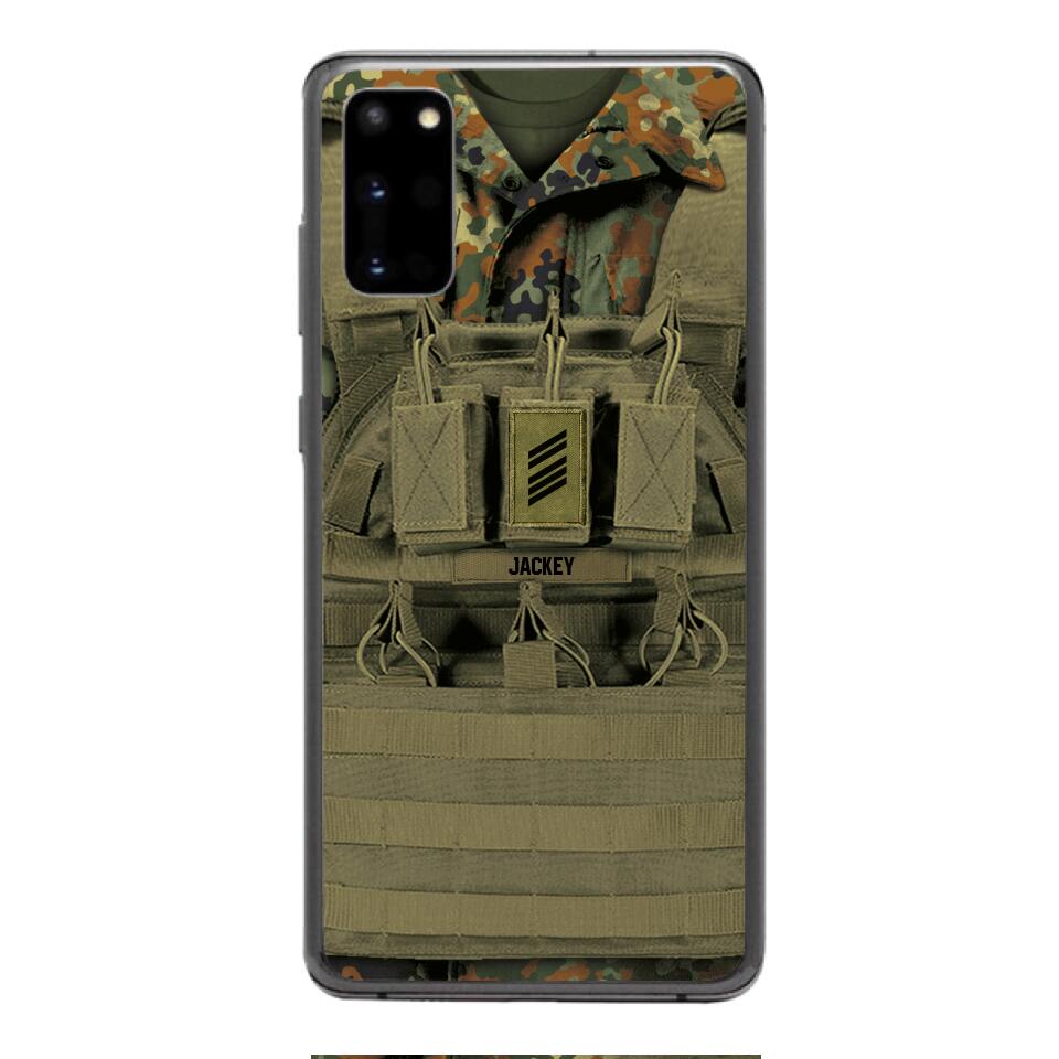 Personalized German Soldier Phone Case Printed 22APR-DT05