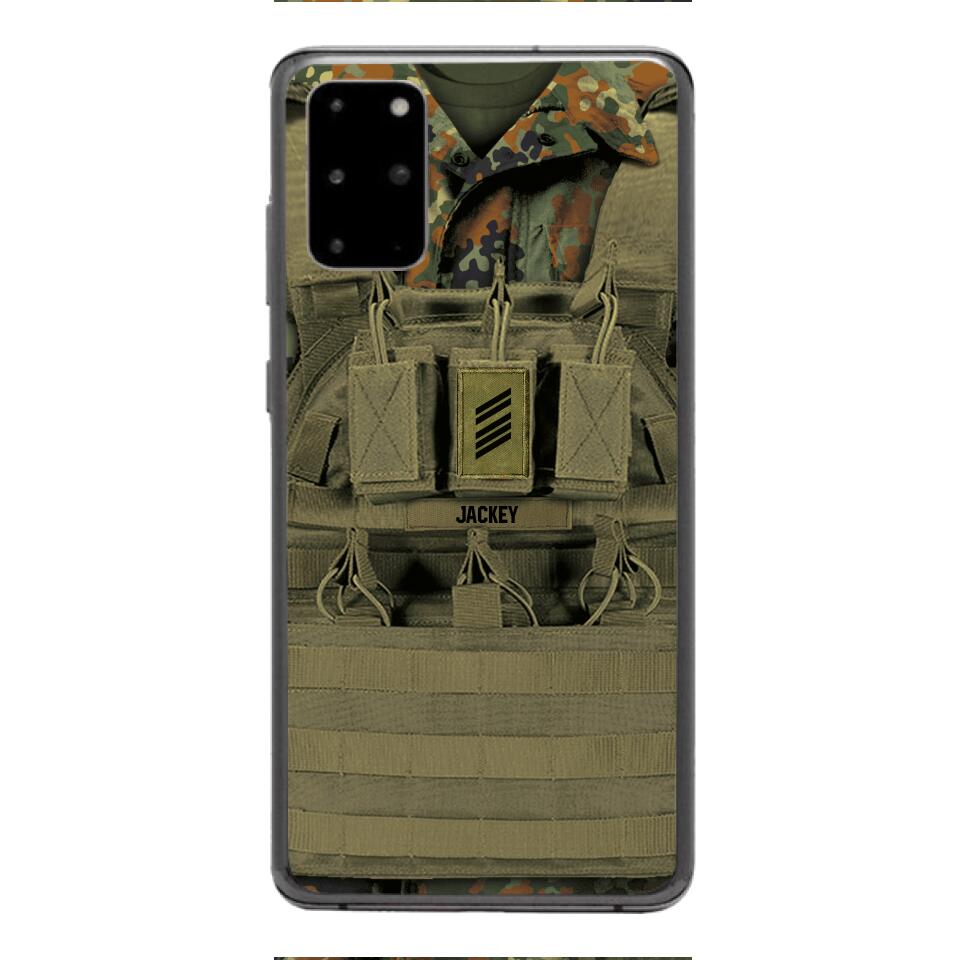 Personalized German Soldier Phone Case Printed 22APR-DT05