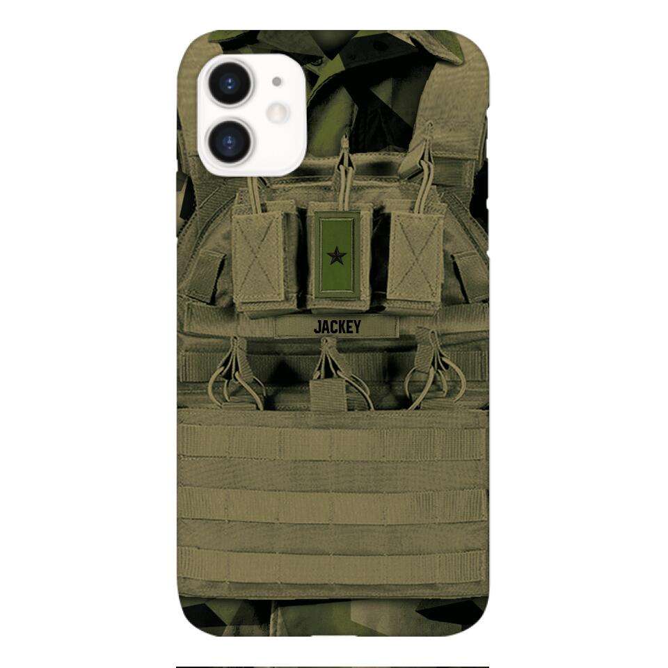 Personalized Swedish Soldier Phone Case Printed 22APR-DT05