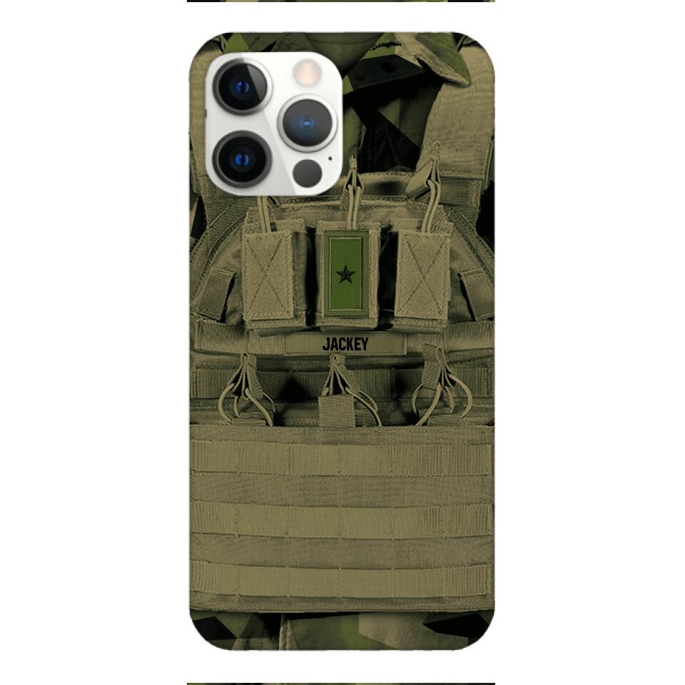 Personalized Swedish Soldier Phone Case Printed 22APR-DT05