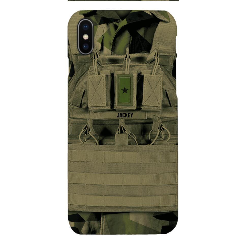 Personalized Swedish Soldier Phone Case Printed 22APR-DT05