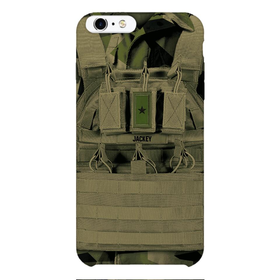 Personalized Swedish Soldier Phone Case Printed 22APR-DT05