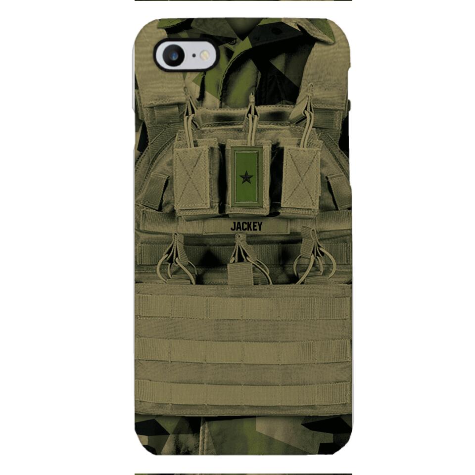 Personalized Swedish Soldier Phone Case Printed 22APR-DT05