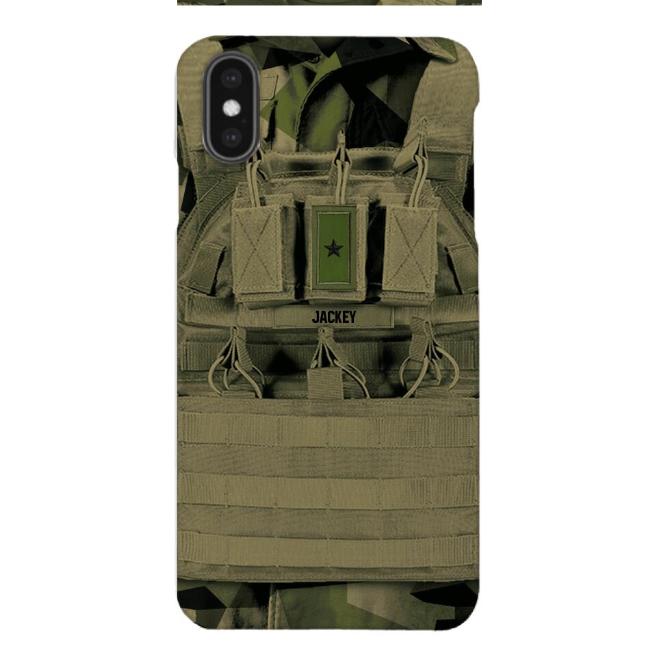 Personalized Swedish Soldier Phone Case Printed 22APR-DT05