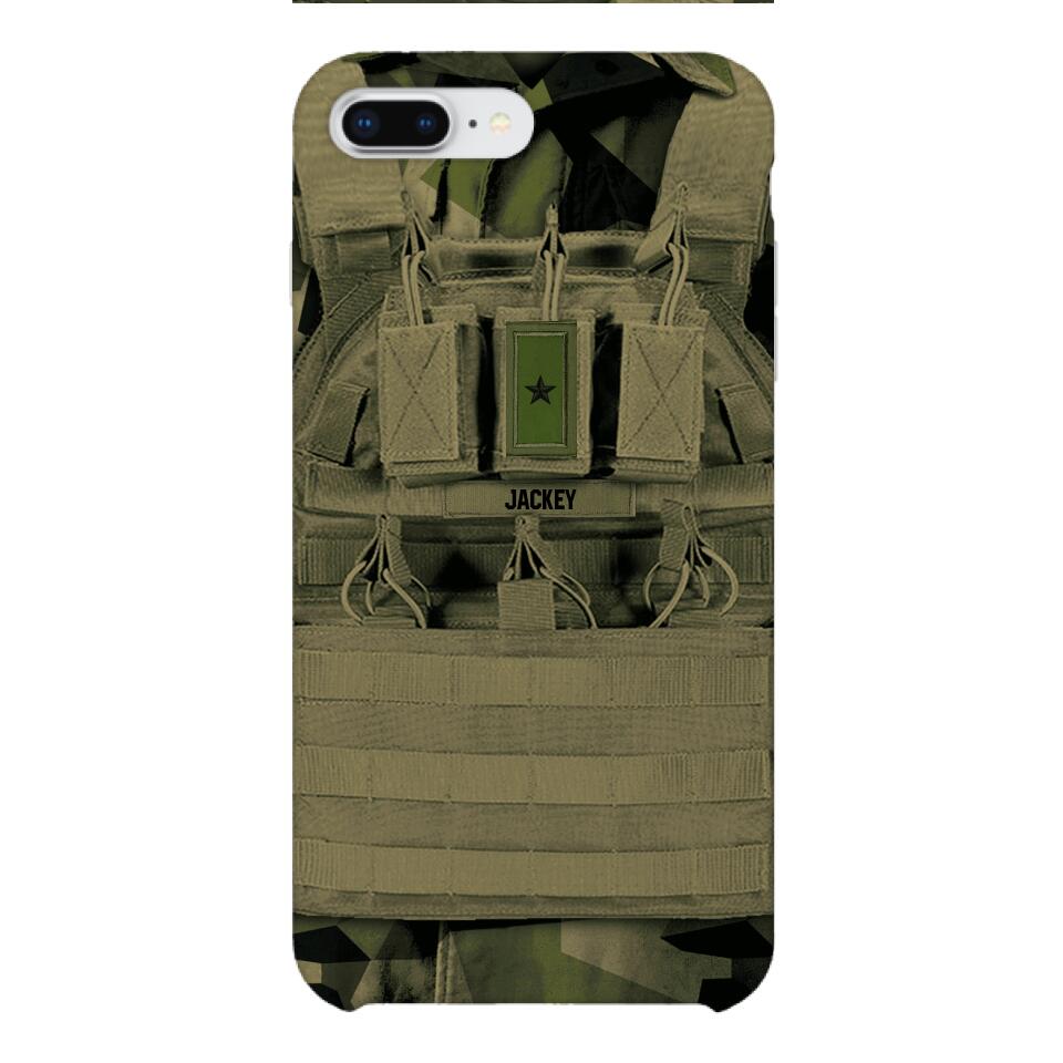 Personalized Swedish Soldier Phone Case Printed 22APR-DT05