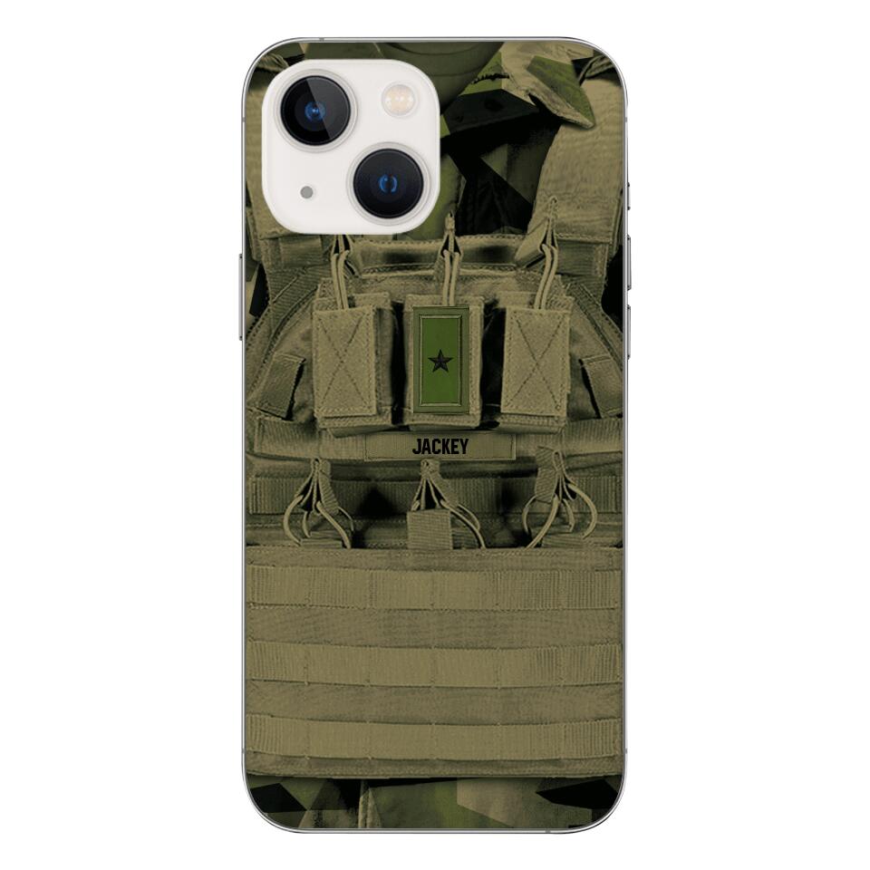 Personalized Swedish Soldier Phone Case Printed 22APR-DT05