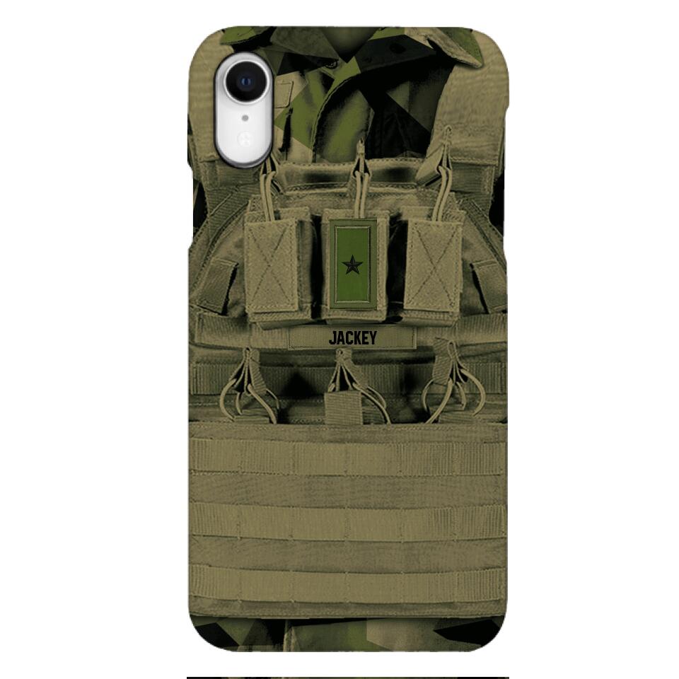 Personalized Swedish Soldier Phone Case Printed 22APR-DT05