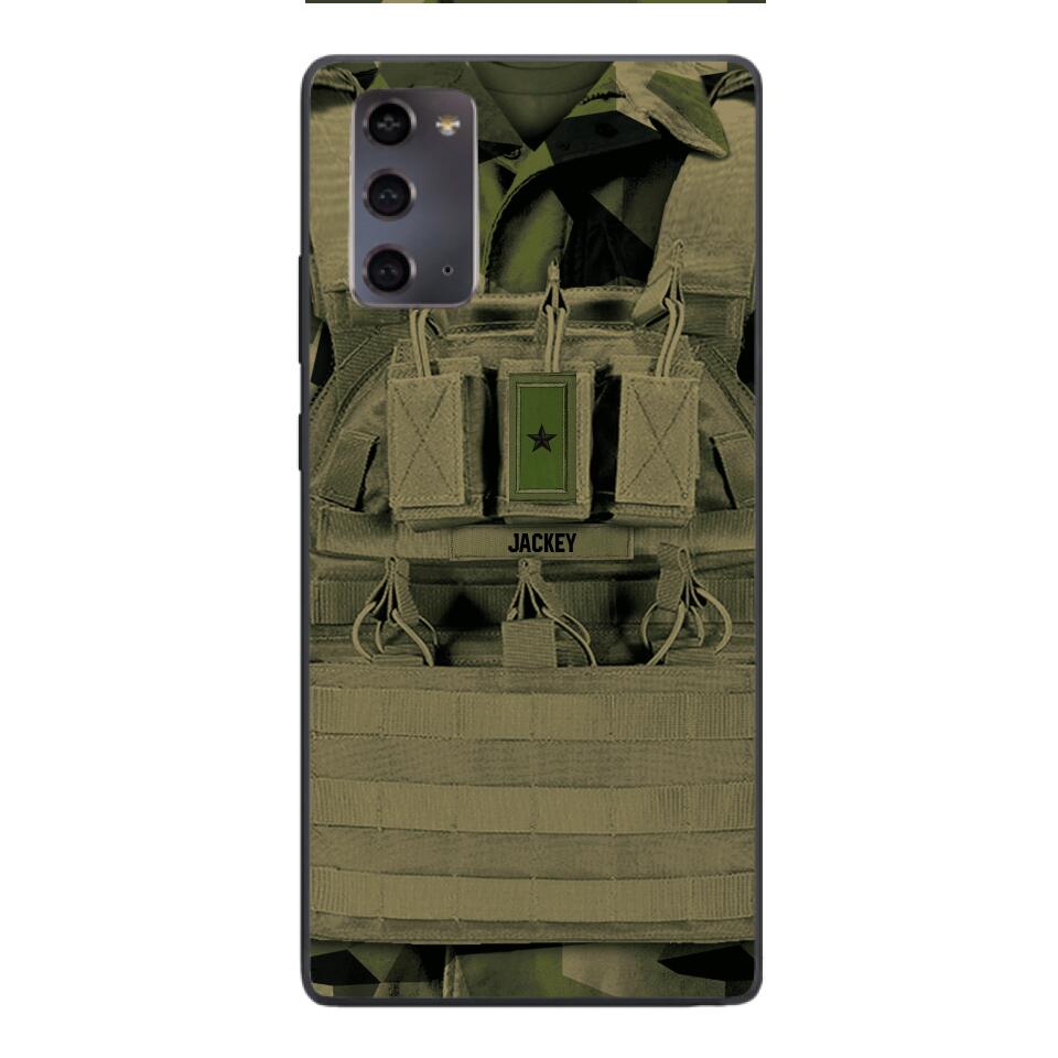 Personalized Swedish Soldier Phone Case Printed 22APR-DT05