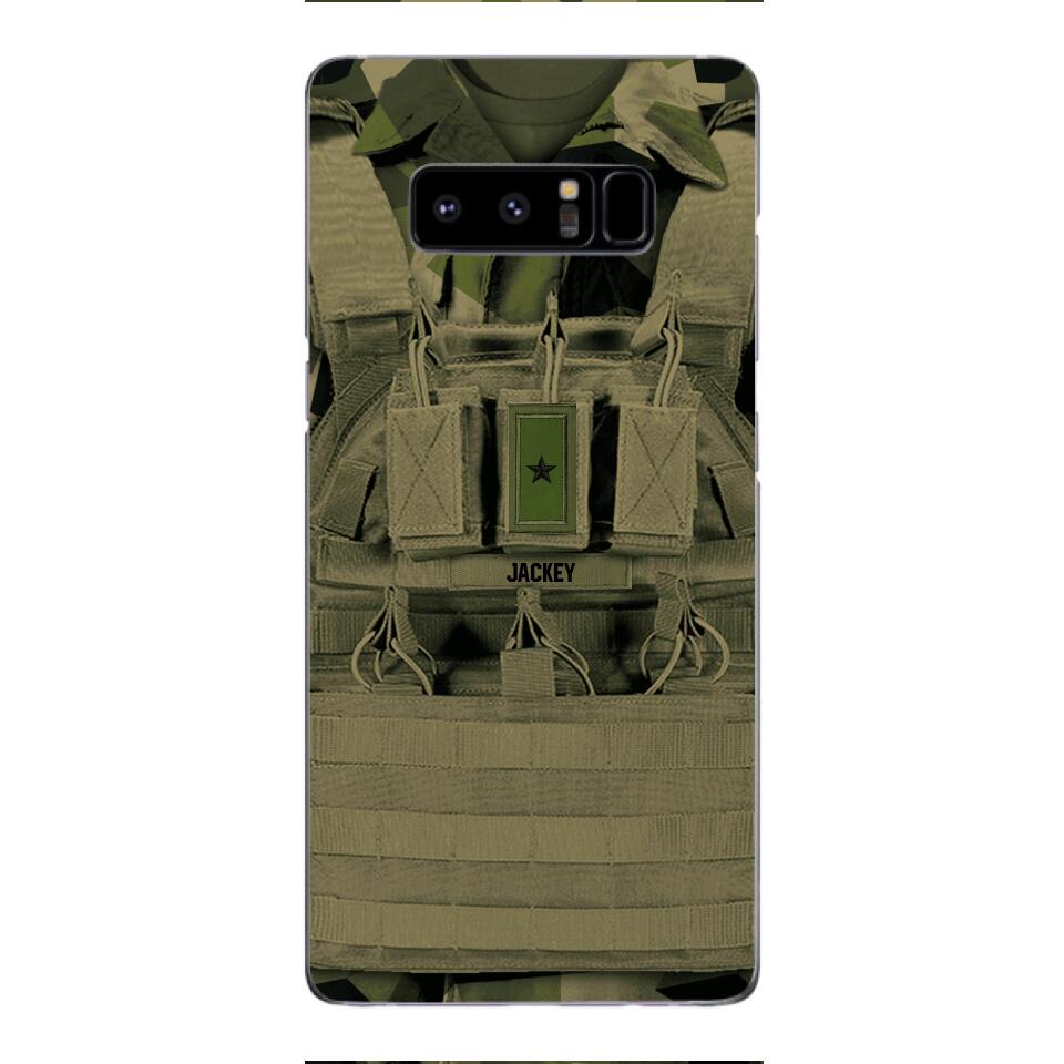 Personalized Swedish Soldier Phone Case Printed 22APR-DT05