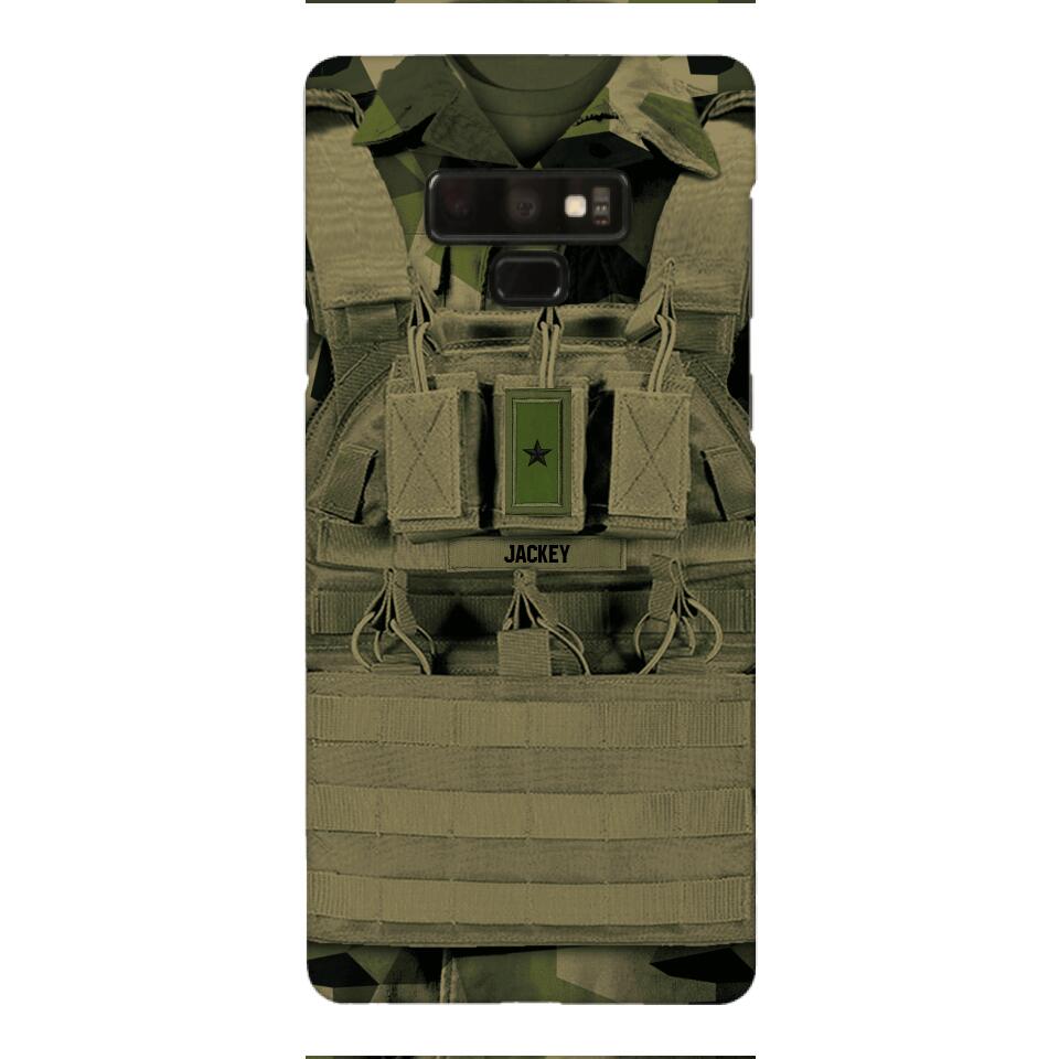 Personalized Swedish Soldier Phone Case Printed 22APR-DT05