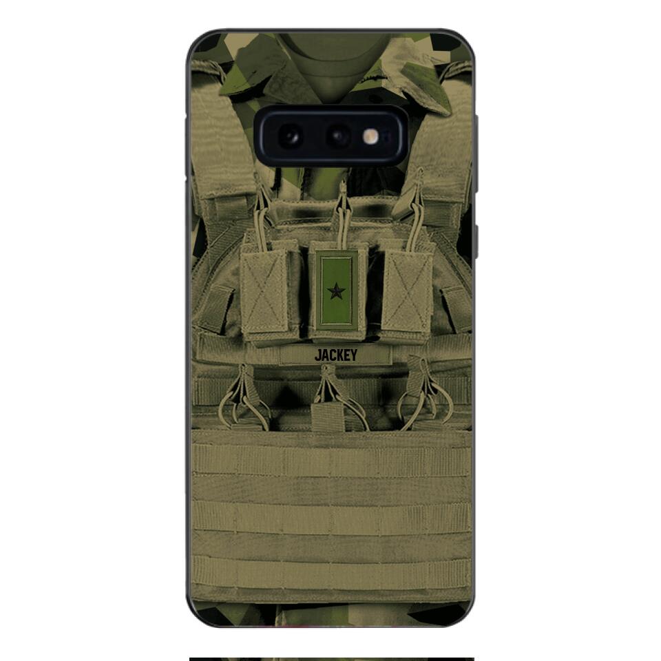 Personalized Swedish Soldier Phone Case Printed 22APR-DT05